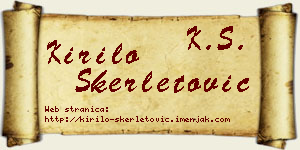 Kirilo Skerletović vizit kartica